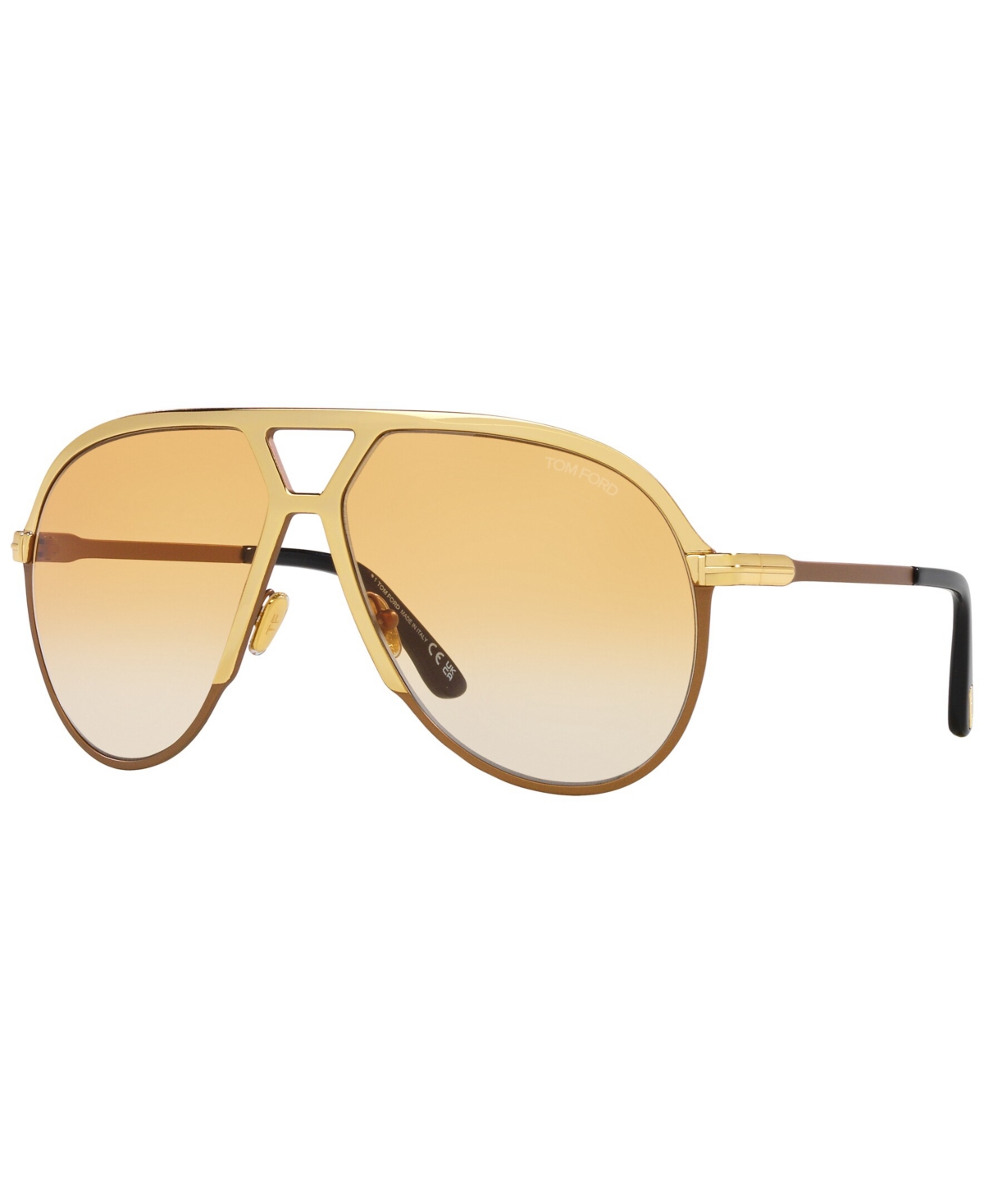 Shop Tom Ford Men's Xavier Tf Sunglasses, Gradient Tr001674 In Shiny Gold