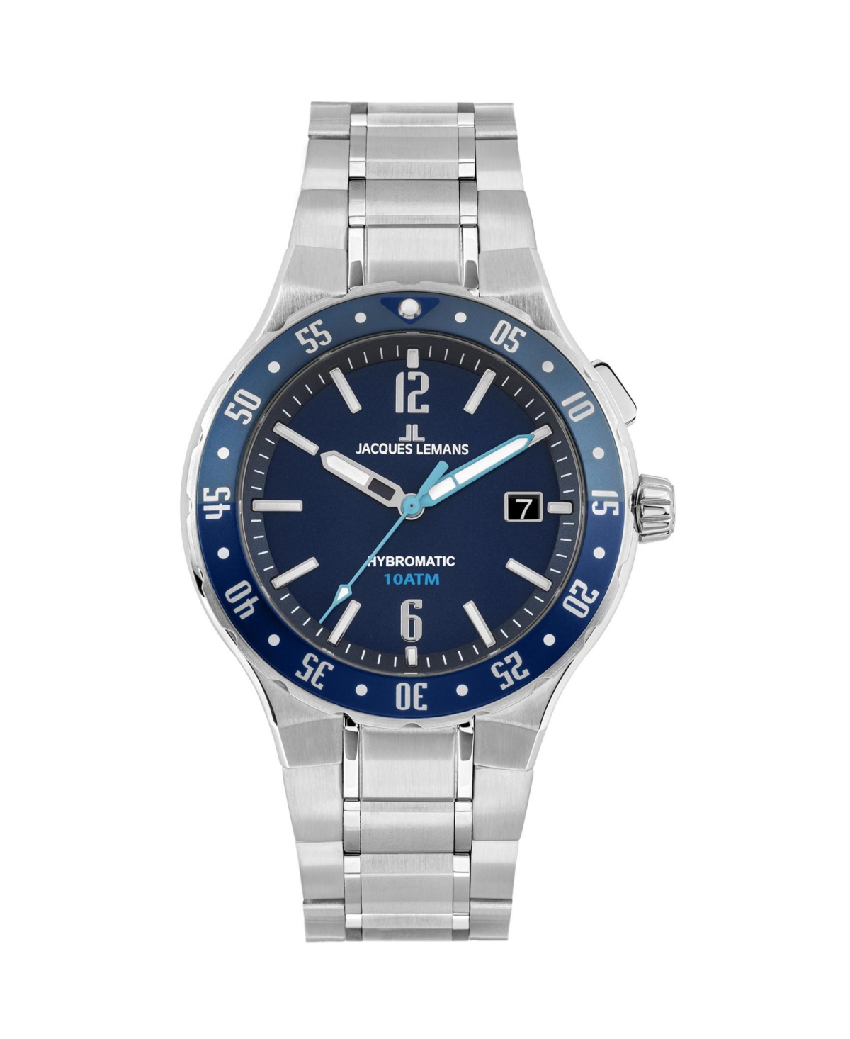 Men's Hybromatic Watch with Solid Stainless Steel Strap 1-2109 - Medium blue