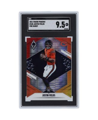Justin Fields Chicago Bears 2021 Phoenix Fire Burst #108 SGC Authenticated 9.5 Rookie Card