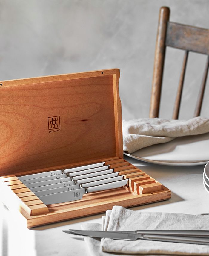 Zwilling J.A. Henckels 8Pc Steak Knife Set with Wood Presentation Case