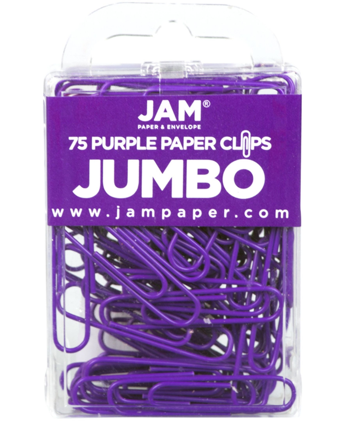 Jam Paper Colorful Jumbo Paper Clips In Purple