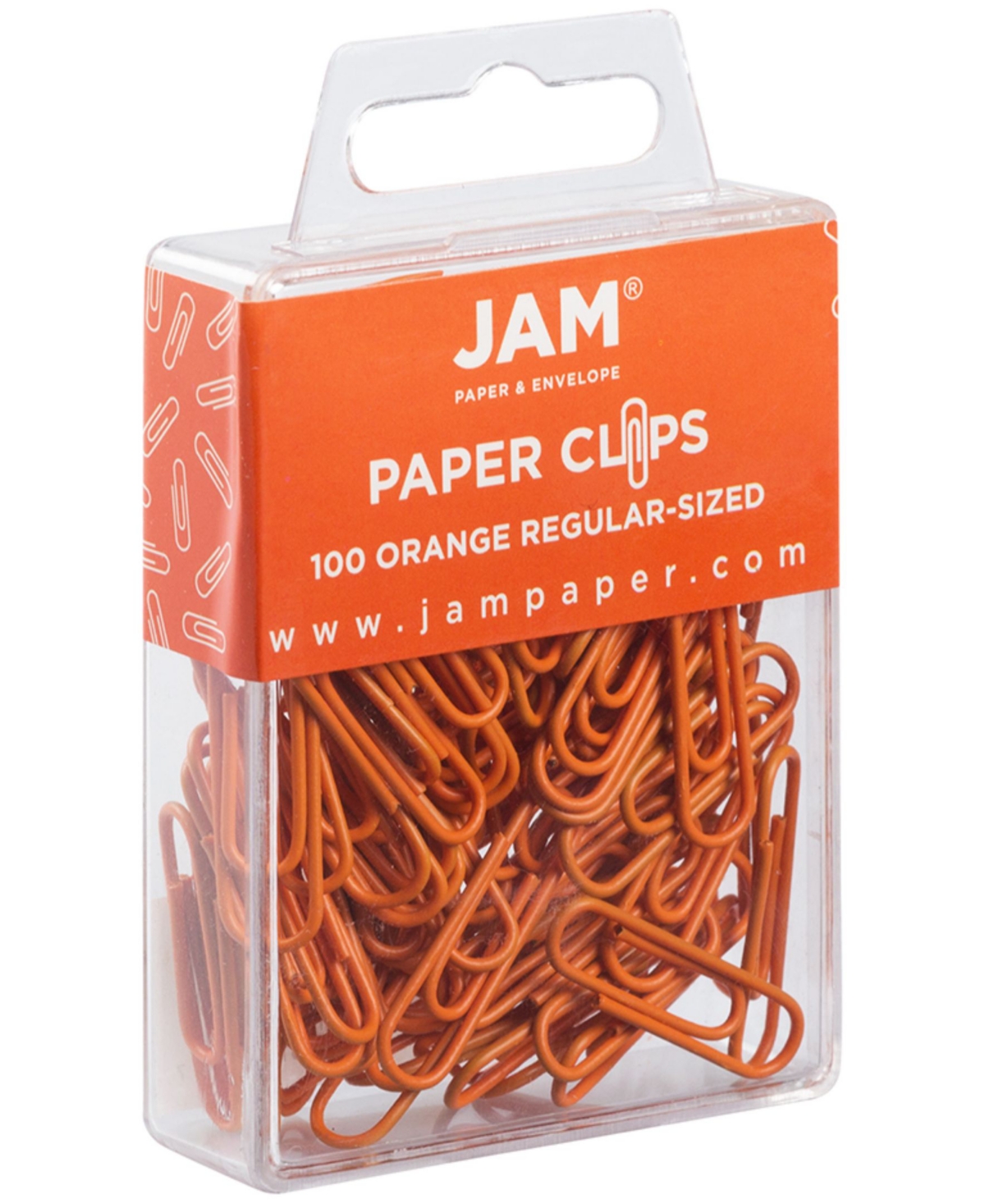 Shop Jam Paper Colorful Standard Paper Clips In Orange