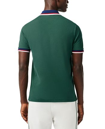 Lacoste Classic Fit Striped Trim Short Sleeve Polo Shirt - Macy's
