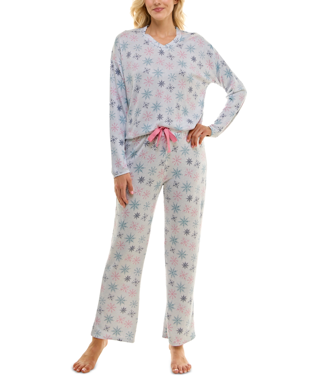 Roudelain Women's 2-pc. Whisperluxe Printed Pajamas Set In Cloud Dancer