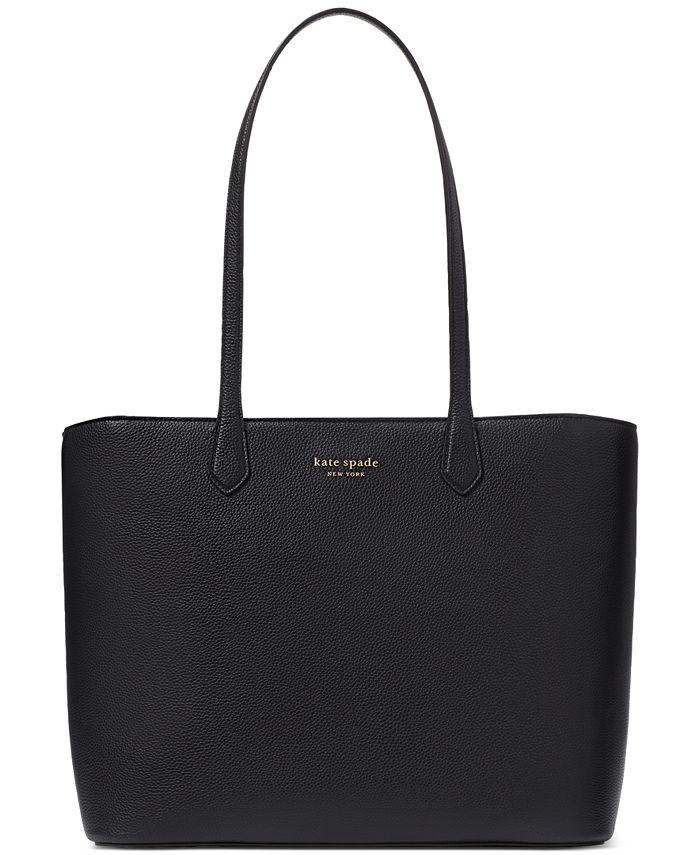 Kate spade black top leather tote bag