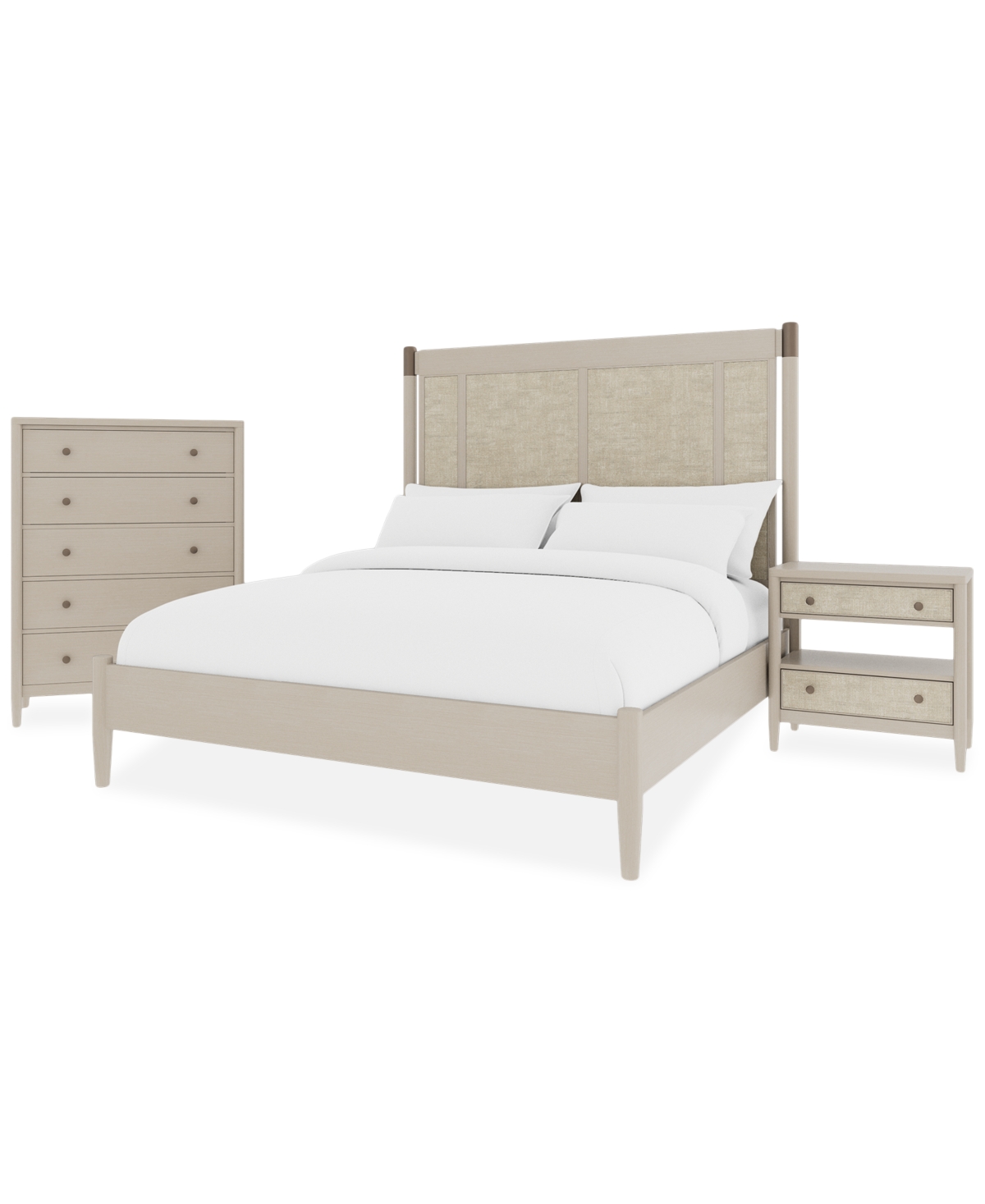 Macy's Laguna 2 Drawer Nightstand In Drift