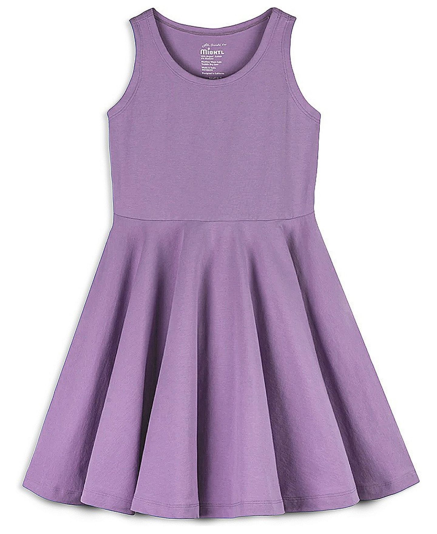 Платье Mightly Child Fair Trade Organic Cotton Solid Sleeveless Twirl Dress для девочек, цвет: Сиреневый — фото 1