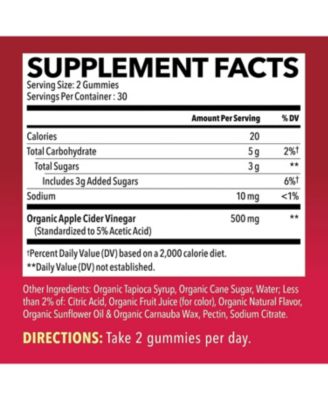 Apple Cider Vinegar Gummies, Apple Flavor, 60ct