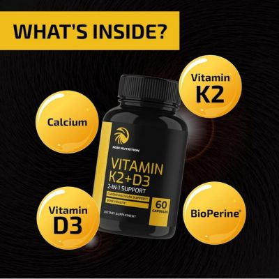 Vitamin K2 + D3 Capsules, 60ct