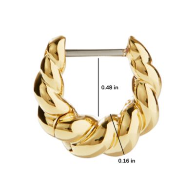 Twisted Hoop Earrings - Paris Mini