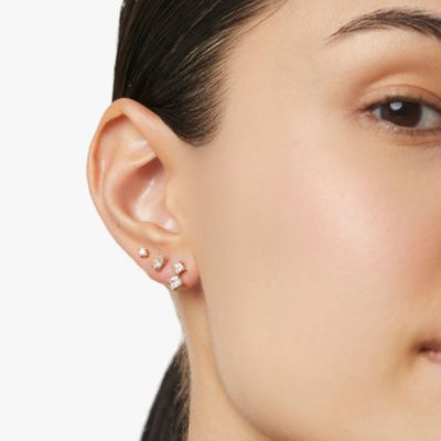  Stud Earrings Set - Val White