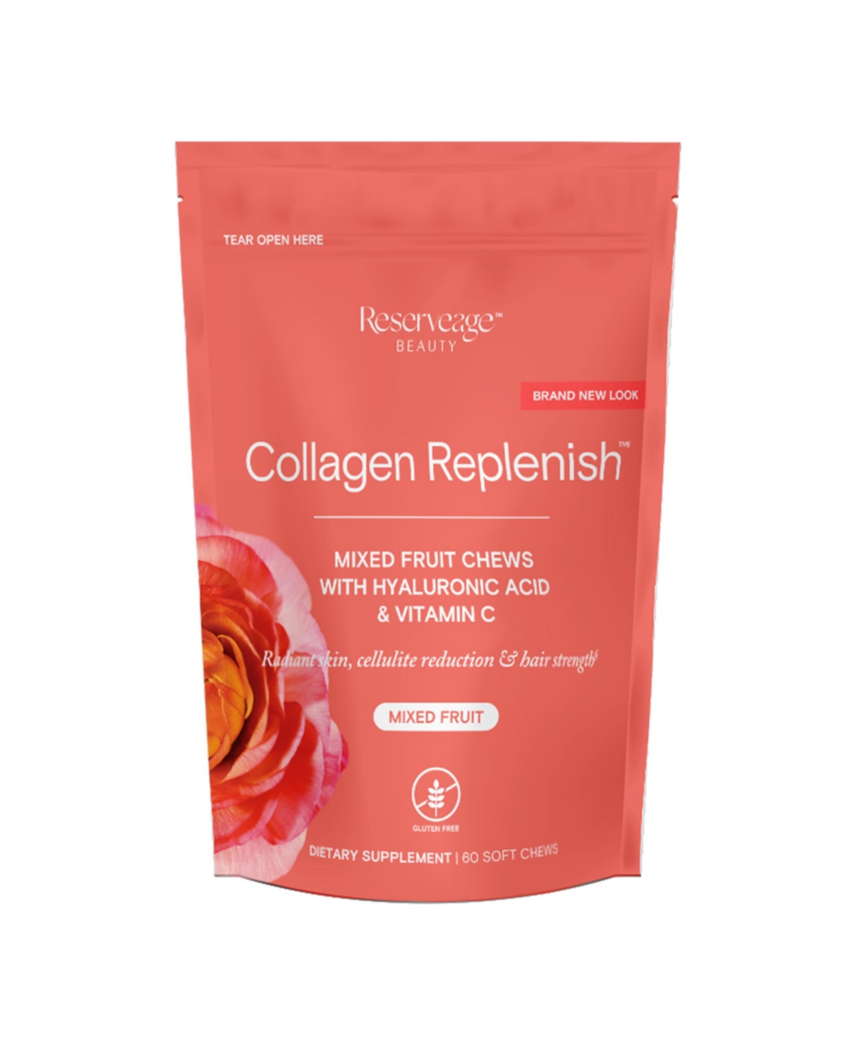 Collagen Replenish Chews, Skin and Nail Supplement, Supports Collagen and Elastin Production, 60 Soft Chews (30 Servings)