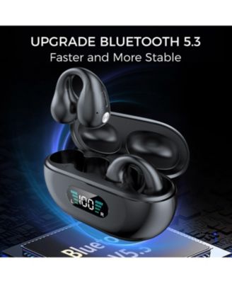 Clip-On/Open Ear-Buds-Comfortable, Bluetooth 5.3, 350mAh/18Hr Playtime
