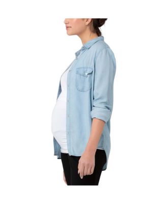Maternity Ripe Bec Chambray Women Shirt Clean Fade