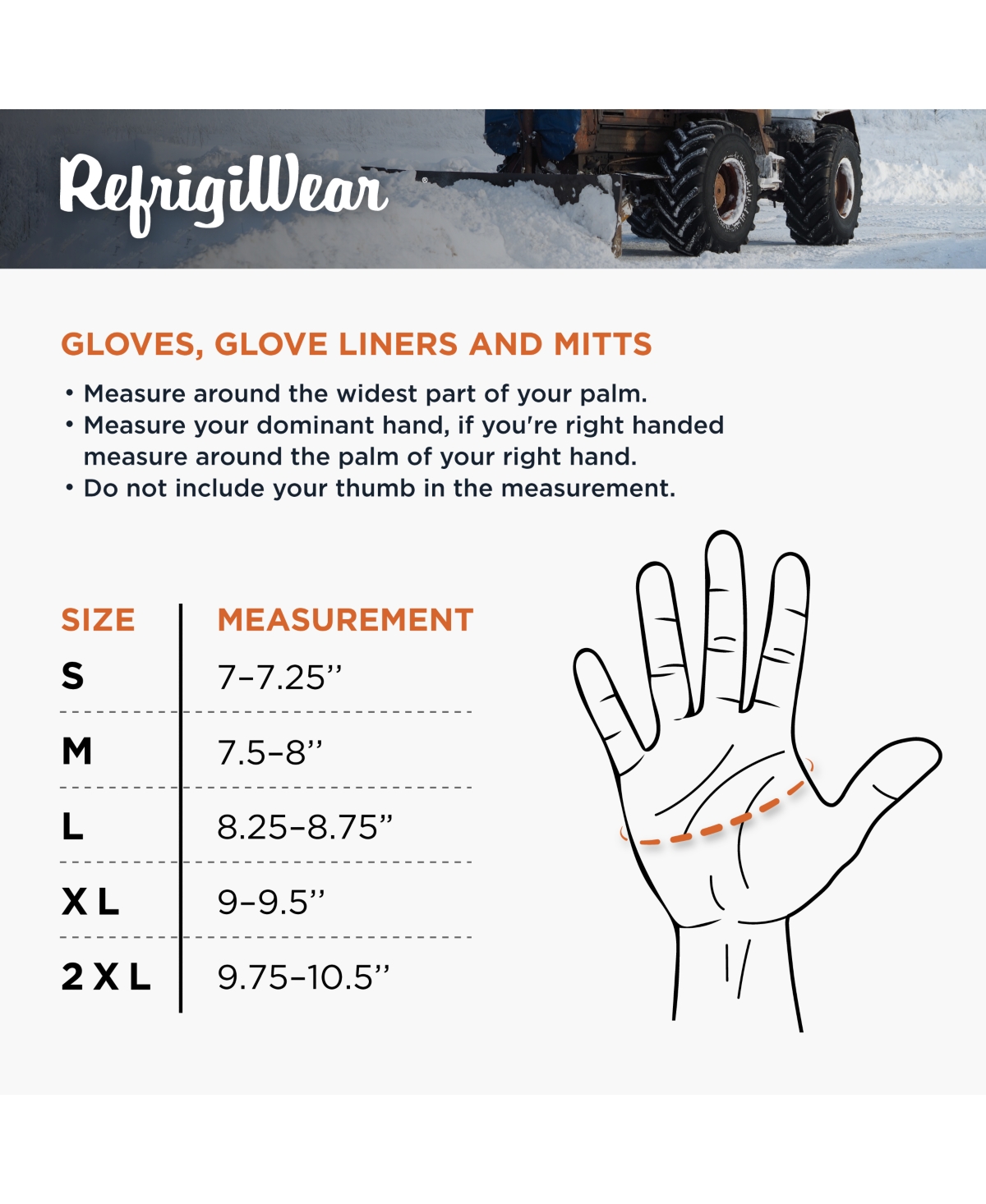 Refrigiwear Herringbone Grip Work Gloves With 3-finger Dip (x