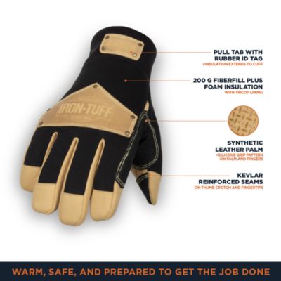 Men's Iron-Tuff Insulated Leather Gloves