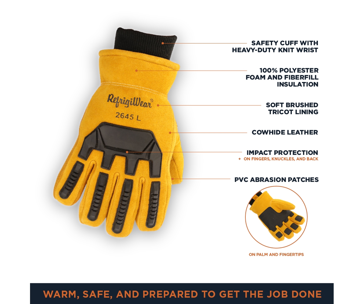RefrigiWear Men's Double Insulated Impact Glove