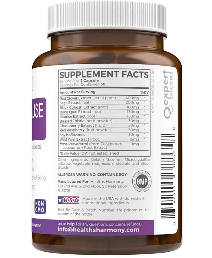 Healths Harmony Menopause Relief nonGMO Helps Support Menopausal