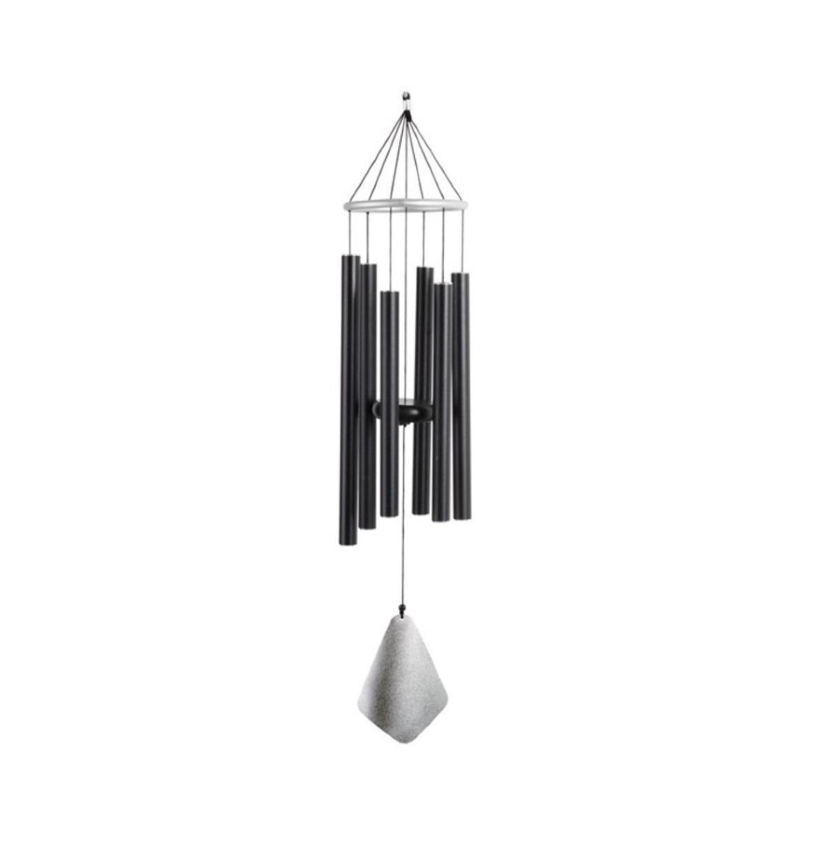 34" Long Tuned Wind Chime Traditional Black Tube - Black