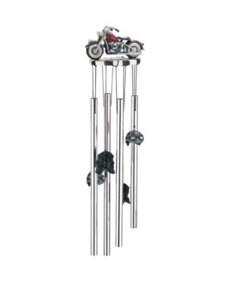 23" Long Round Top Red Motorcycle Wind Chime