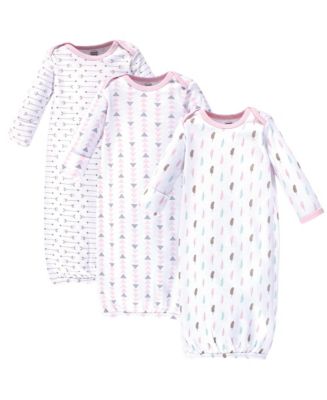 Luvable Friends Baby Girls Cotton Gowns Feathers, Preemie/Newborn - Macy's