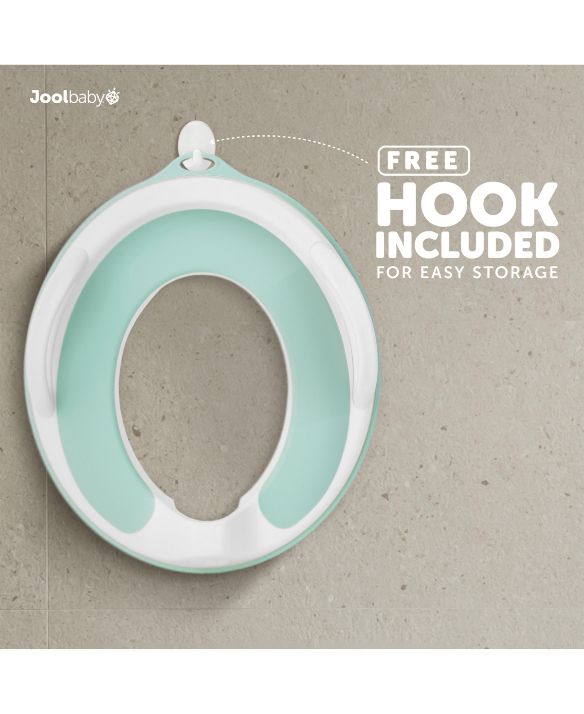 Jool Baby Baby Potty Training Seat with Handles , Splash Guard, Non-Slip & Free Storage Hook - Unisex
