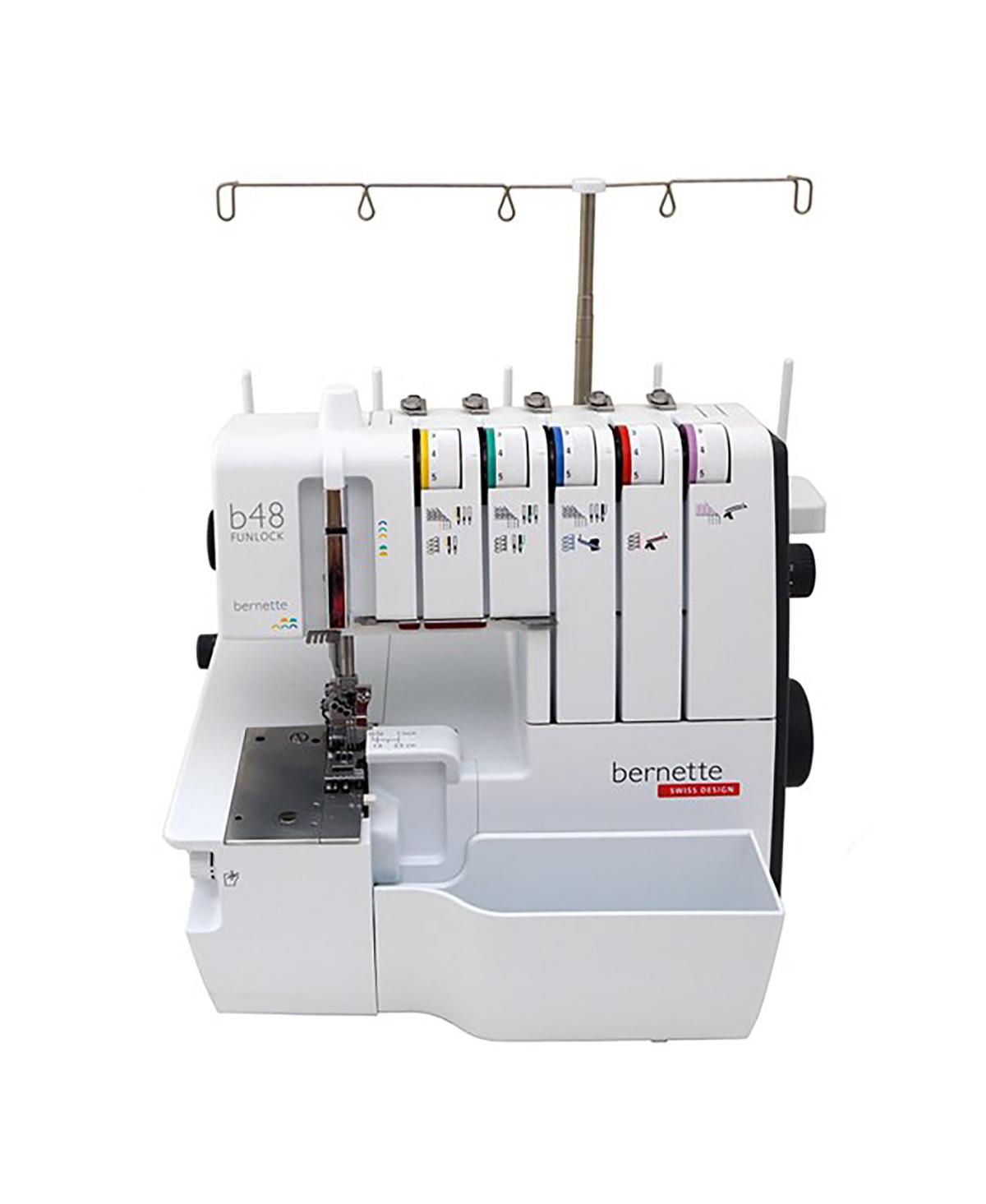 b48 Swiss Design Funlock Overlocker Coverstitch Serger Sewing Machine - White