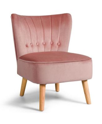 Armless Accent Chair Tufted Velvet Leisure Chair