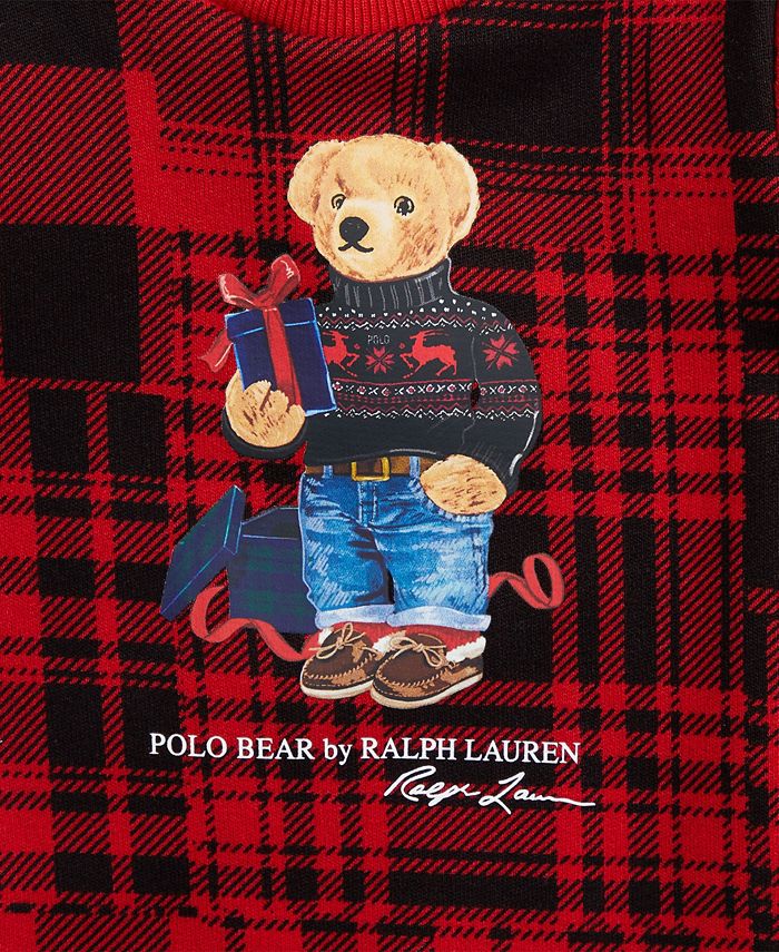 Polo Ralph Lauren Baby Boys Polo Bear Plaid Fleece Coverall Macy's