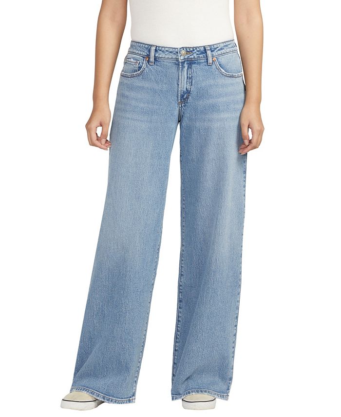 Silver Jeans Co. Women's Low Rise Wide Leg Skater Jeans - Macy's