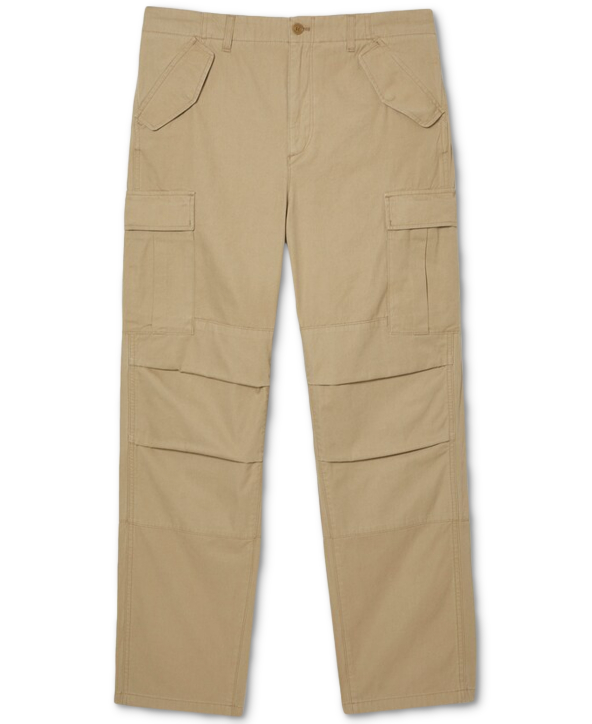 Shop Lacoste Men's Straight-fit Twill Cargo Chino Pants In Lion