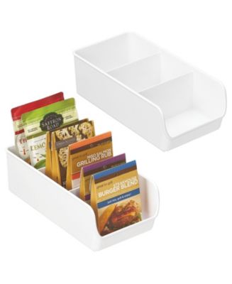 mDesign Plastic Food Storage Bin Organizer for Kitchen Cabinet - 2 Pack ...