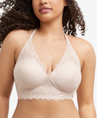 Women's Pure Comfort Lace & Mesh Longline Wireless Bralette DM1188