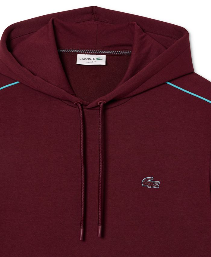 Burgundy lacoste hoodie sale