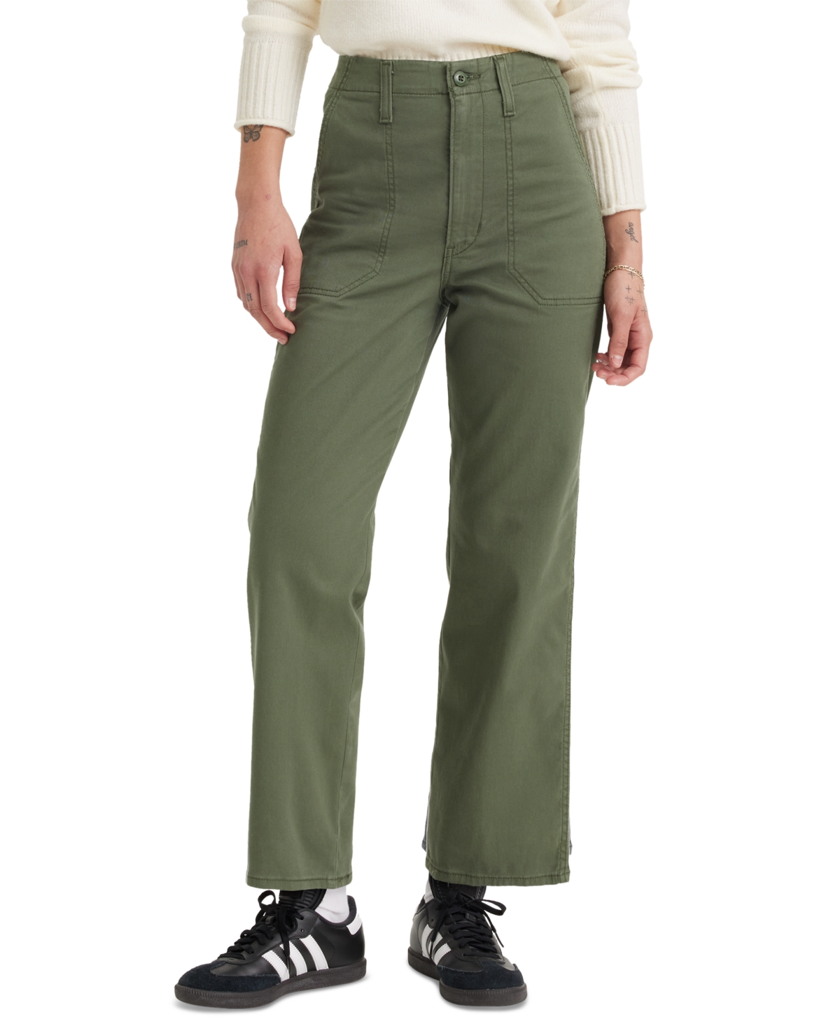 Levi's Women's Surplus High Rise Straight-leg Pants In Thyme Twill