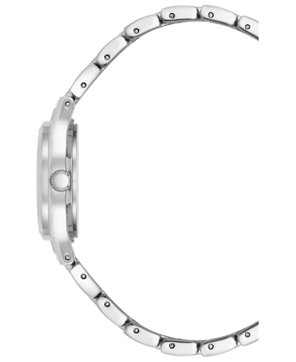Anne Klein Women's Quartz Silver-Tone Alloy Bracelet Watch, 26mm - Silver-Tone, White