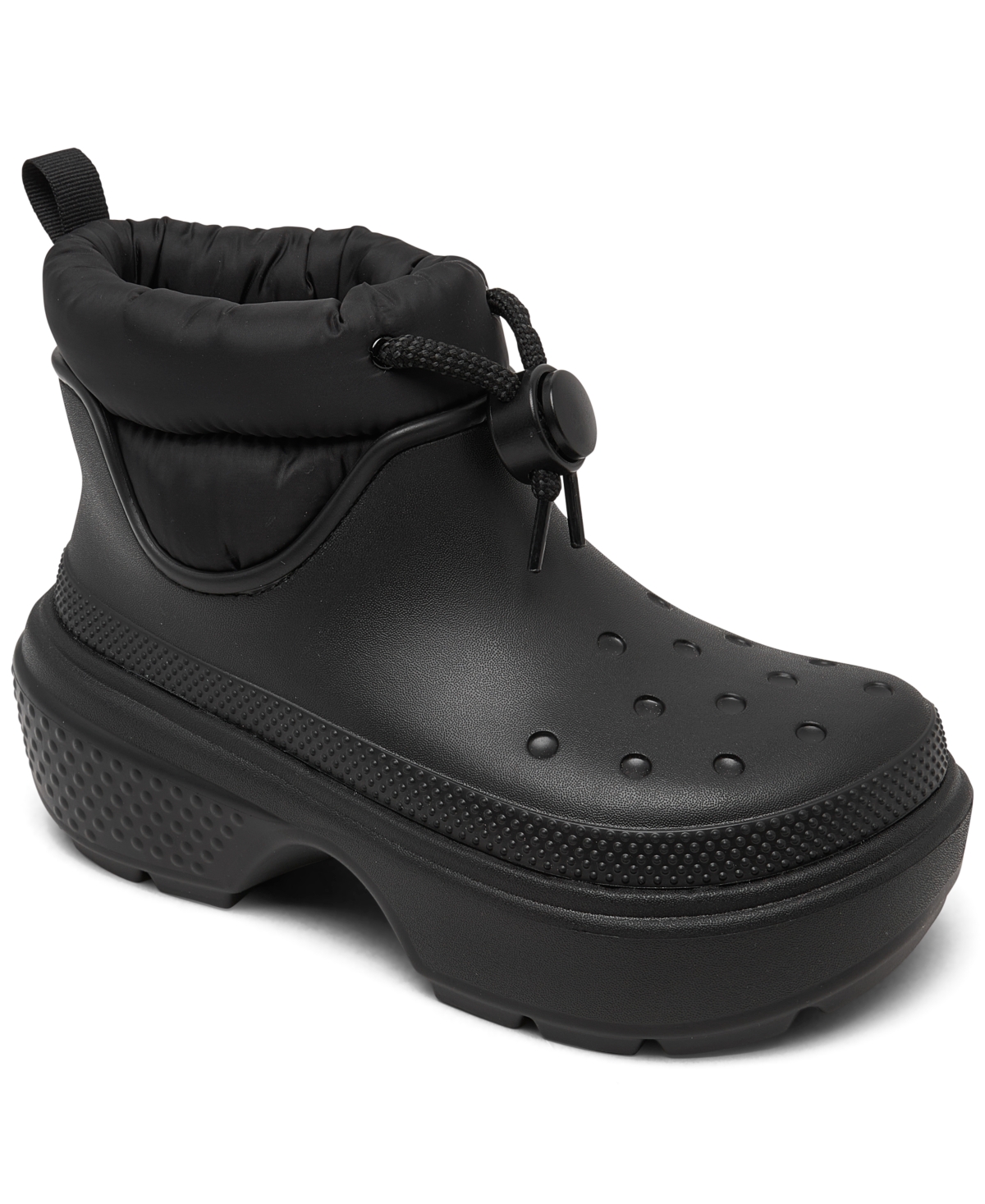 Shop Crocs Women's Stomp Puff Boots From Finish Line In Black