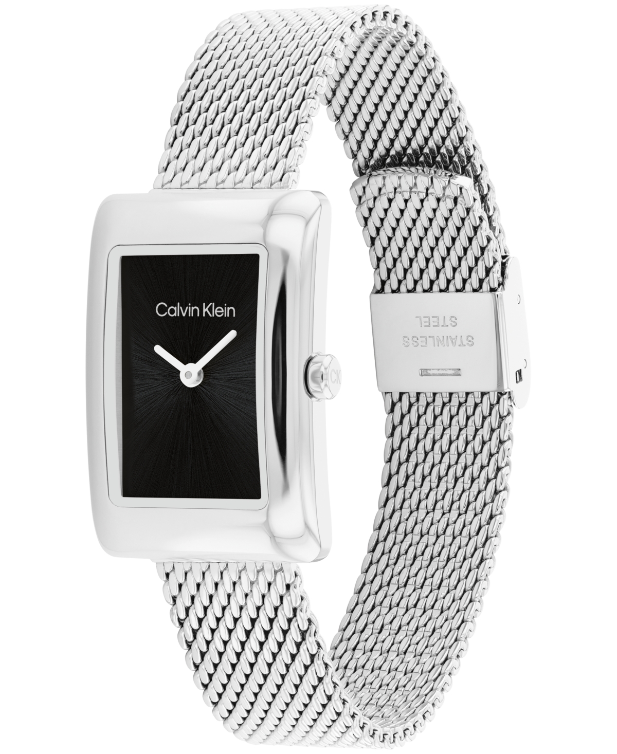 Calvin Klein Women's Two HandStainless Steel Mesh Bracelet Watch 22.5mm - Silver
