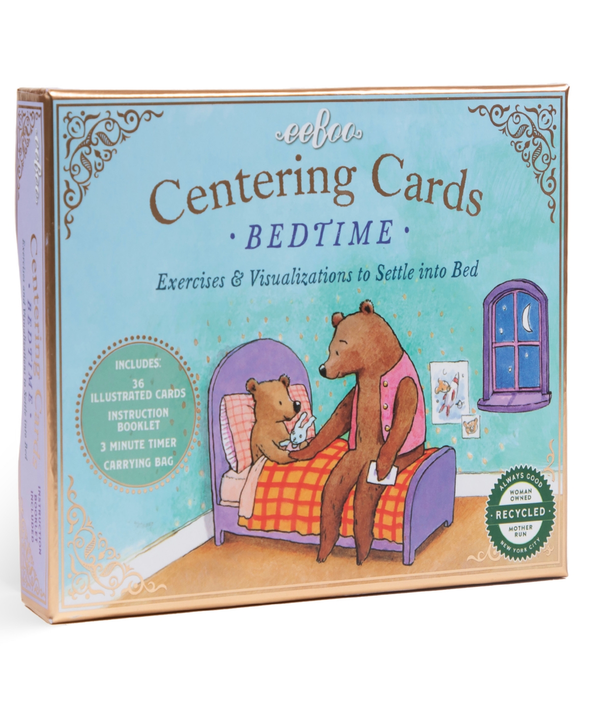 Eeboo Kids' Bedtime Centering Cards In Multi