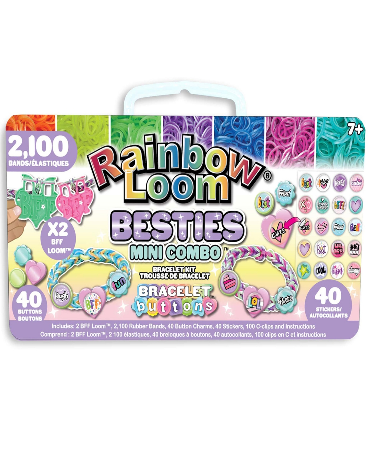 Rainbow Loom Kids' Bestie Mini Button Combo Set In Multi