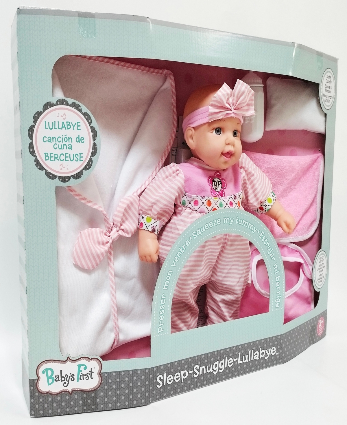 Shop Baby's First By Nemcor 13" Sleep, Snuggle, Lullaby Baby Doll In Multi