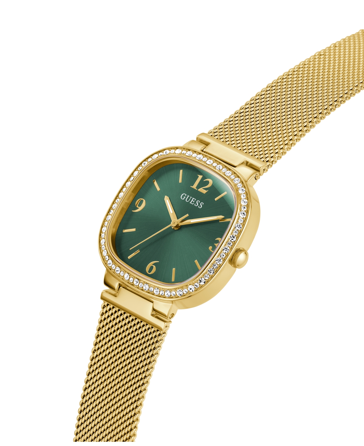 Guess Women's Analog Gold-tone Stainless Steel And Mesh Watch 32mm In Gold-tone