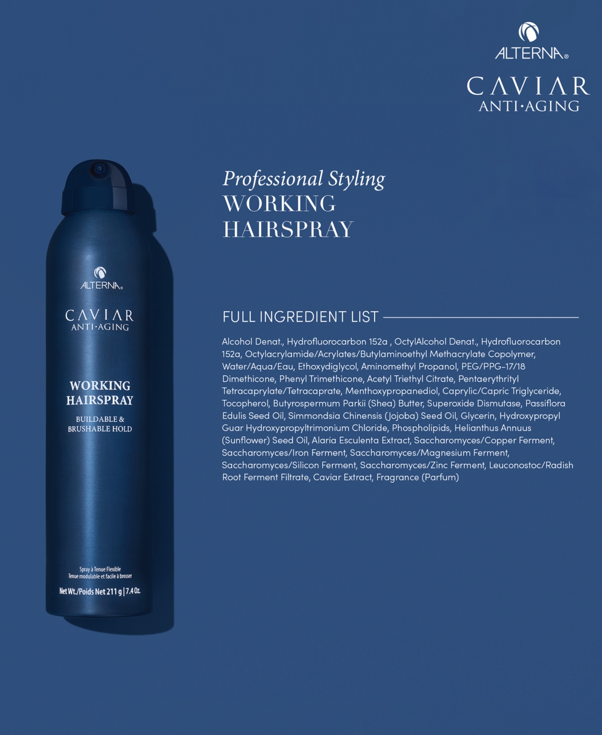 Shop Alterna Caviar Styling Working Hairspray, 7.4 Oz. In No Color