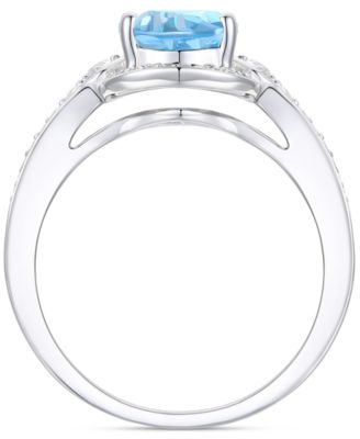 Amethyst (1-1/3 ct. t.w.) & Lab-Grown White Sapphire (1/4 ct. t.w.) Halo Ring in 14k Gold-Plated Sterling Silver (Also in Additional Gemstones)