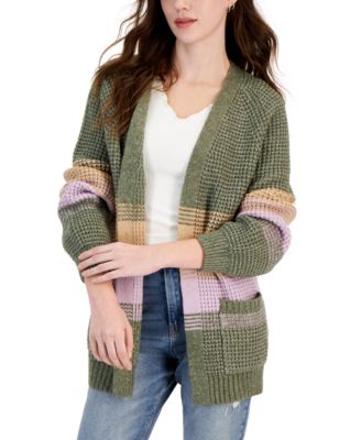 Freshman Juniors Ombre Striped Waffle Knit Long Cardigan Macy s