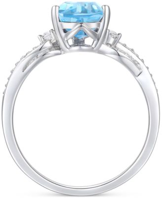 Amethyst (1-3/4 ct. t.w.) & Lab-Grown White Sapphire (1/6 ct. t.w.) Twist Ring in 14k Gold-Plated Sterling Silver (Also in Additional Gemstones)