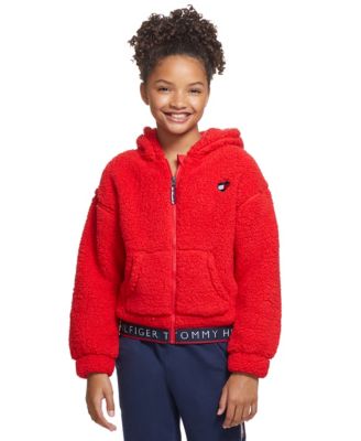 Tommy Hilfiger Little Girls Sherpa Zip Up Hoodie Macy s