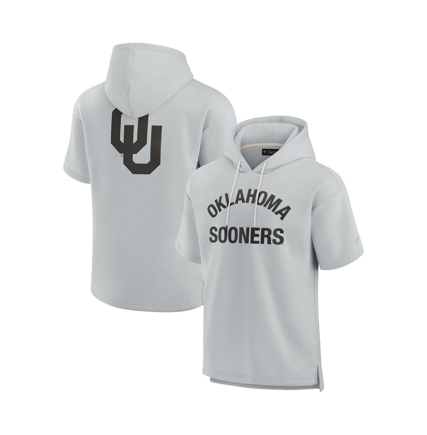 Худи Fanatics Signature Gray Oklahoma Sooners Super Soft Fleece Short Sleeve Pullover — фото 1