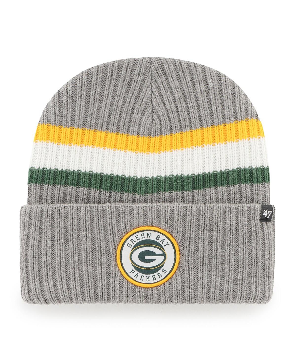 47 Brand Men's ' Gray Green Bay Packers Highline Cuffed Knit Hat