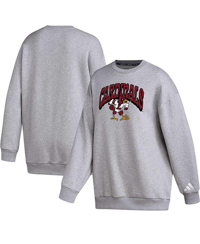 Louisville Cardinals adidas Women's Vintage Stylin Pullover Sweatshirt -  Heather Gray
